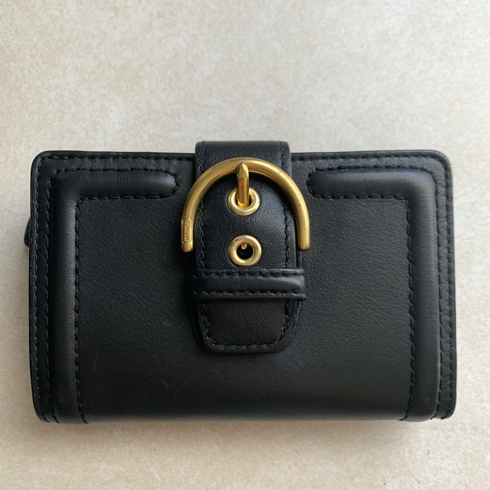 Elegant Black Leather Women's Wallet